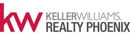 Logo of keller williams realty phoenix featuring "kw" in red next to the full name in gray.